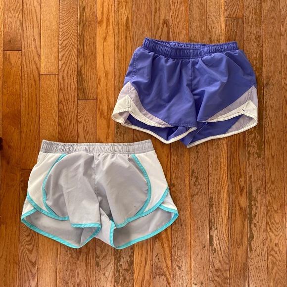 purple white gray and blue bundle of two athletic shorts - Picture 1 of 6